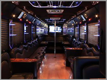 50 passenger luxury Limo bus Interior
