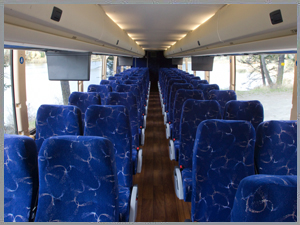 56 passenger Charter bus Interior