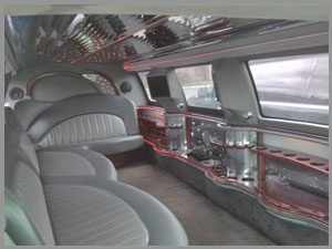 14-16 Passenger Stretch SUV Pink Limo Interior